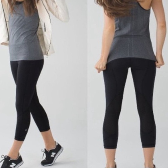 Lululemon pace rival crop 22" black full on luxtreme - Picture 2 of 13